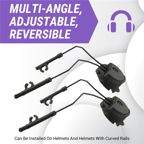 Support de Rail pour Casque de Microphone, Oreillettes Rabattables Réglables Multi-Angles, Support Fixe, Accessoires de Casque Vert 2