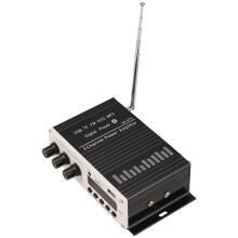 12V Cyfrowy Wzmacniacz Mocy Audio  5.0 HIFI Wzmacniacz Audio Tonów Wysokich i Niskich 20Wx2 do Kina Domowego Club Car Party