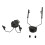 Support de Rail pour Casque de Microphone, Oreillettes Rabattables Réglables Multi-Angles, Support Fixe, Accessoires de Casque Vert 2