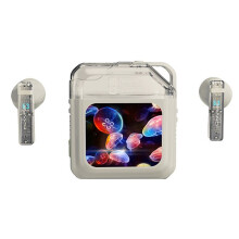 LED-Kleurentouchscreen -Oortelefoon Actieve Ruisonderdrukking Echte Draadloze Slimme ANC-Hoofdtelefoon Wit