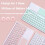 Capa com teclado e mouse compatível com Xiaomi Redmi Pad de 10,61 polegadas (2022), capa tipo folio com teclado sem fio magnético destacável. 4