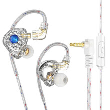 In-Ear Monitoren Koptelefoon Koptelefoon 11 mm PET-Composiet Membraan Dynamische Oortelefoon 3,5 mm Transparant met Microfoon