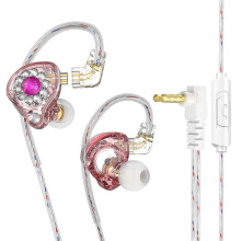 In-Ear Monitoren Koptelefoon Koptelefoon 11 mm PET-Composiet Membraan Dynamische Koptelefoon 3,5 mm Roze met Microfoon