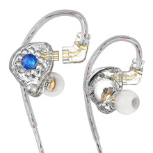 In Ear Monitors Headphones Earphones 11mm PET Composite Diaphragm Dynamic Earphone 3.5mm Transparent Without Microphone