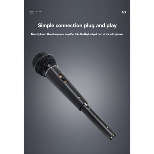 Dynamic Microphone Amplifier 5V Power Supply Single Channel Increase Omnidirectivity for Dynamic Microphone Drop 2