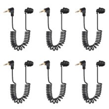6pcs 3.5mm Spring Earphones Single Side Headphones Earbuds Wired Headset for Mobile Phone MP3 Computer