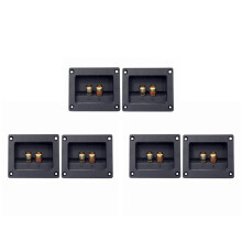 6pcs DIY Car Stereo 2-Way Speaker Box Terminal Spring Cup Connector Banana Jack and Plugs Subwoofer Plugs 93x80mm Black