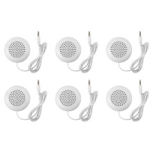 6X White 3 5mm Pillow Speaker for CD Radio MP3 Player GL