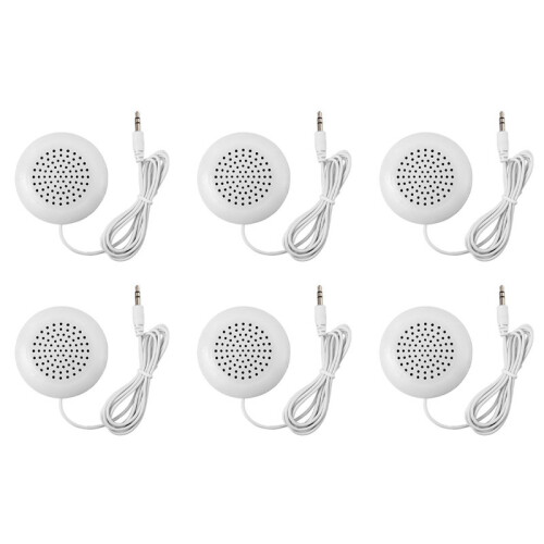 6X  White 3 5mm Pillow Speaker for   CD Radio MP3 Player GL 1
