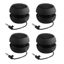 4X Portable Travel Loud Speaker with 3.5mm Audio Cable Low Voltage Built-in Battery Retractable Speaker for