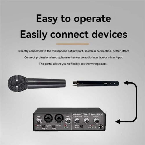Rechargeable Wired Microphone Special Amplifier Dynamic Microphone Microphone Preamplifier Speech Stage Recording Gain 1