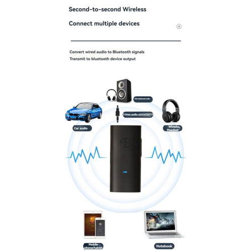 Wireless  Receiver Adapter 5.1 Lavalier  Receiver with Mic for Car Mobile Streaming Vlog 1