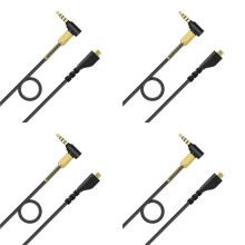 4X Ersatzkabel für Audio-Headsets für Arctis 7 5 3 Pro Wireless Gaming-Kopfhörer 4.9Ft-Kabel