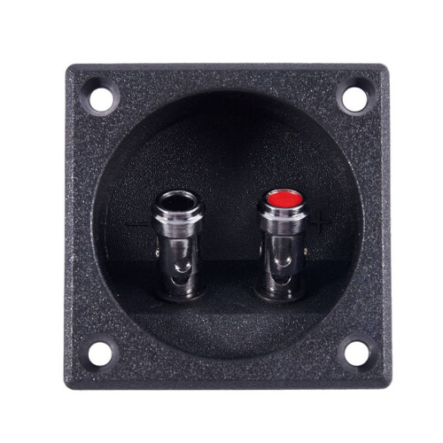 5X Square Shape Double Binding Post Type Speaker Box Terminal Cup Black 1
