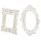 2 Pack White Resin Square Photo Frames for Home Decor 1