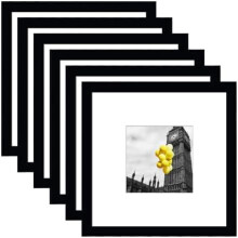 Set van 6 zwarte PS-fotolijstjes (12x16 inch)