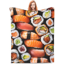 Pătură din fleece cu imprimeu sushi, 50x60in