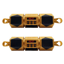 2X Motor MP3-Speler Stuurluidspreker Muziek FM-Radio Waterdicht Verstelbare Beugel Fietsaudio Stereo 12V