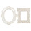 2 Pcs White Resin Square Photo Frames for Home & Studio 3
