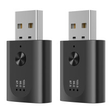 2X USB  5.3 Adapter Wireless Audio Receiver  Transmitter with Mic Handsfree Call for Car with FM Radio