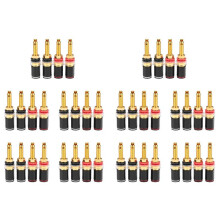 40Pcs Hifi Speaker Terminal Binding Post Pure Copper Gold Plated Amplifier Connector for Female Banana Jack Plug