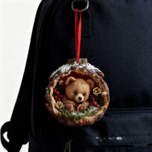 Skogsdyr-eikørn-ornament i akryl, 10 cm 2