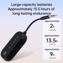 2X 2-in-1 5.4 Audio Transmitter Receiver 3.5mm AUX Jack Airplane Wireless Adapter Mic for TV Car PC Headphone