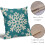 Blågrönt snöflinge örngott 45x45cm set med 2 linne 4