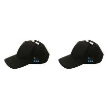 2X Wireless Headphones Earphone Sport Music Cap Leisure Hands-Free Call Baseball Hat Earphone for Mobile Black
