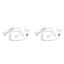 2X Single Headphone 3.5mm Anti Radiation Mobile Phone Earphone with Air Pipe Mic for Phone Transparent