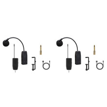 2X Draadloze Vioolmicrofoon, Muziekinstrumentmicrofoon, Podiumoptredens, Audio-Ontvanger en -Zender, Lange Clip