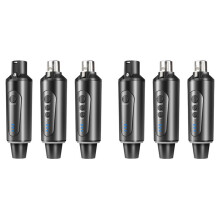 6 St Trådlöst Mikrofonsystem XLR-Mikrofonomvandlaradapter 2,4GHz Sändarmottagare för Kondensor Dynamisk Mikrofon