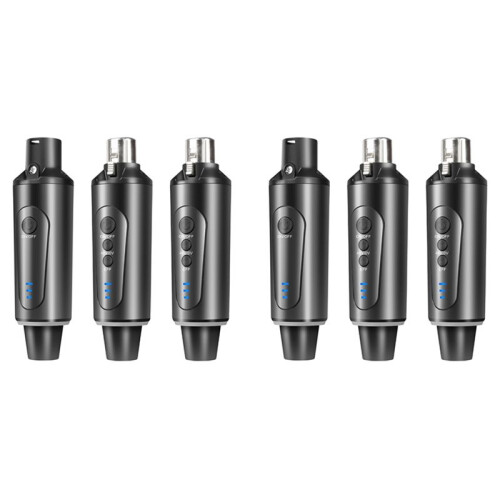 6PCS Wireless Microphone System XLR Microphone Converter Adapter 2.4GHz Transmitter Receiver for Condenser Dynamic Mic