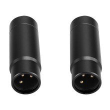 2X Phantom Power Adapter Microphone System Audio Mixer for Condenser Mic 48V XLR Mic Adapter 3.5mm Black