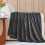 Super Soft Flannel Throw Blanket, Dark Grey 2