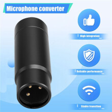 2X Phantom Power Adapter Microfoon Systeem Audio Mixer voor Condensator Microfoon 48V XLR Microfoon Adapter 3.5mm Zwart