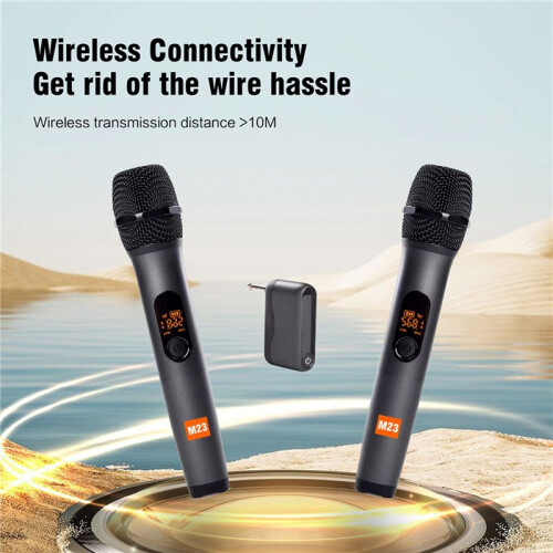 2X Universal Microphone Home Karaoke Microphone USB Wireless Microphone Live Broadcast Radio Digital Display Microphone 2