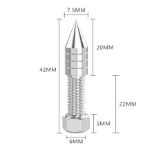 8 Pcs Stainless Steel Speaker Spikes Hifi Audio AMP Subwoofer Isolation Stand Foot Cone Adjustable Height M6