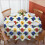 Rund duk med blomstertrykk, 60 x 60 tommer polyester 1