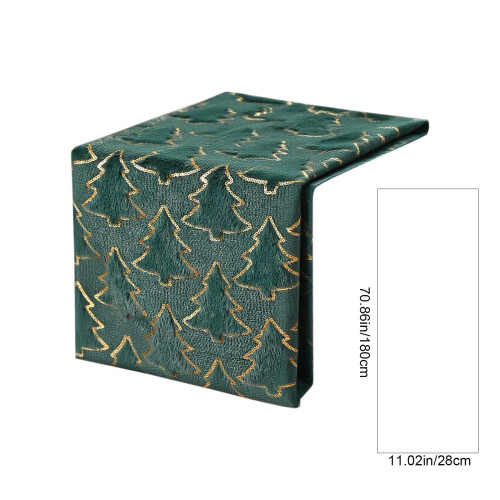 AuroraX Christmas table runner green 6 ft 2