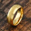Alliance en carbure de tungstène, finition or sablé, 8 mm 2