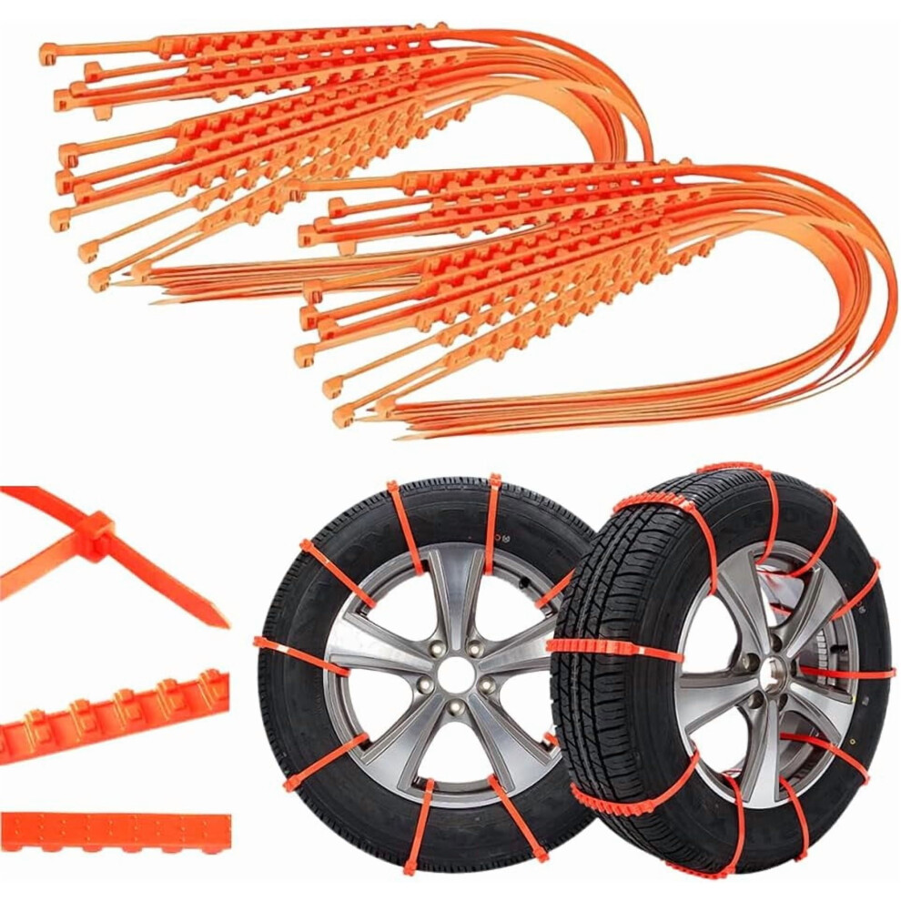 Reusable Anti-Snow Chains, 2026 Upgrade, Portable Winter Tire Chains For Pickup Trucks & Suvs, Compatible With 20Â28" Tires (20Pcs) 9425574043115