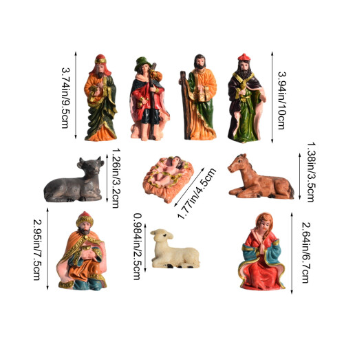Handcrafted Resin Nativity Scene Set 10-Piece 2