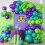 Kit d'arche de ballons vert, gris, noir et argent – 112 pièces 1