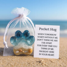Pocket Hug Guardian Harz-Tieranhänger mit inspirierendem Spruch