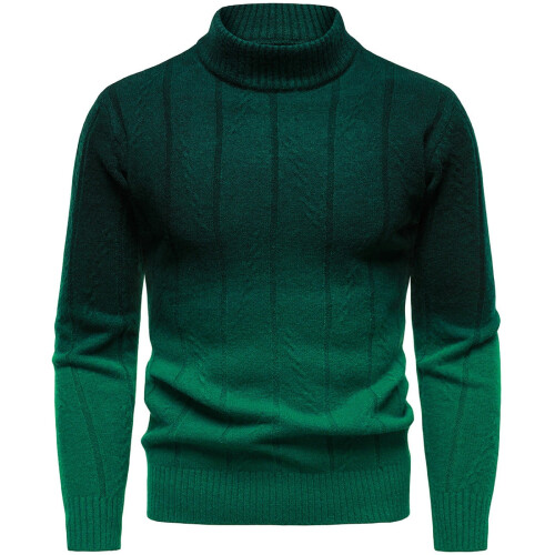Pull de Noël homme à col roulé ajusté et dégradé, en maille 1