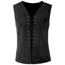 Πειρατικό Γιλέκο για Άνδρες Steampunk Goth Γιλέκο Vintage Αναγέννησης Μεσαιωνικό Γιλέκο