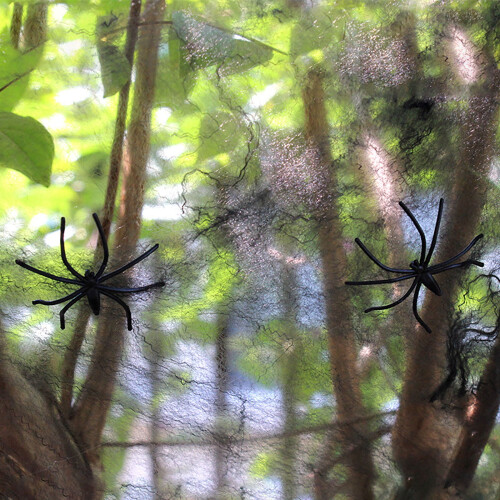 Διακοσμήσεις για το Halloween από ιστό αράχνης 400ft για εξωτερικούς χώρους, ελαστικός 2