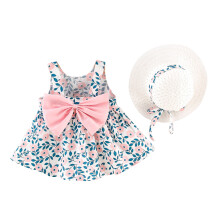 Baby Pige Tøj Pigekjoler Småbørn Børneseler Blomster Prinsesse Kjole Hat Outfits