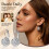 DESIGNICE white gold plated leverback rose drop earrings, 3